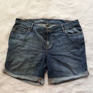 Eddie Bauer Cuffed Boyfriend Denim Shorts